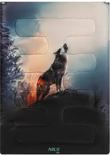 Thes gjumi Nils Camp NC3601 3-në-1 dopio 200x140cm (0°C), me print ujk - 1