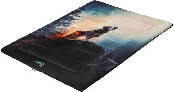 Thes gjumi Nils Camp NC3601 3-në-1 dopio 200x140cm (0°C), me print ujk - 2