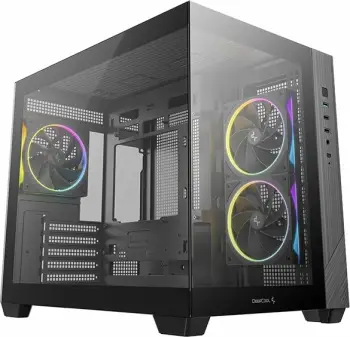 Kasë Deepcool CG330 3F Micro-ATX/ITX, 3x ARGB fan, xham i kalitur, Black