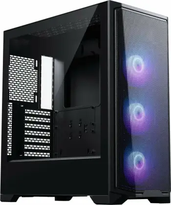 Kasë Phanteks Eclipse G370A PH-EC370A_DBK01, Midi Tower ATX/E-ATX, xham i temperuar, USB-C, e zezë