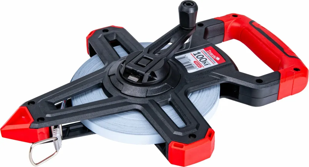 Metër shirit çeliku Tvardy T00364 100 m, 12.5 mm, cm/mm, kuqe/zezë, paketim 10 copë - 5