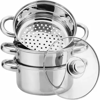 Set tenxhere avullimi KingHoff KH-3316 2.5L 18cm, çelik, set 4 pjesë