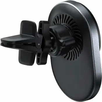 Mbajtës magnetik për celular Quik QM-900, karikim wireless Qi2 15W, montim në grilë ventilimi, i zi, set