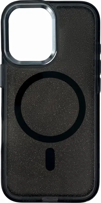 Mbështjellës Hurtel Glitter Case MagSafe për iPhone 17, i zi