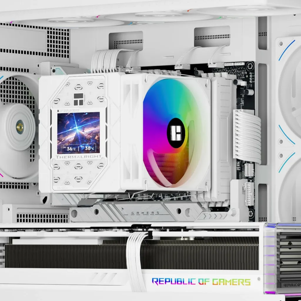 Ftohës CPU Thermalright Peerless Assassin 120 Vision ARGB 120mm me ekran LCD, 6 heatpipe, i bardhë - 2