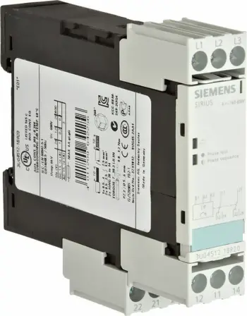 Rele monitorimi faze Siemens 3UG4512-1BR20, 160-690V AC, 3A, 2 kontakte, 0.45s, IP20
