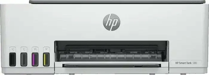 Printer multifunksional inkjet HP Smart Tank 580 (1F3Y2A) A4 CISS Wi‑Fi/Bluetooth/Ethernet/USB, e bardhë, me shishe boje - 1