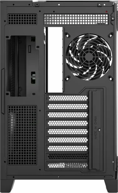 Kasë XYZ PC GEAR Tesseract ARGB X-CS-TESSERACT-B, Midi Tower ATX, 4x ARGB fan, USB-C, xham i temperuar, e zezë - 5