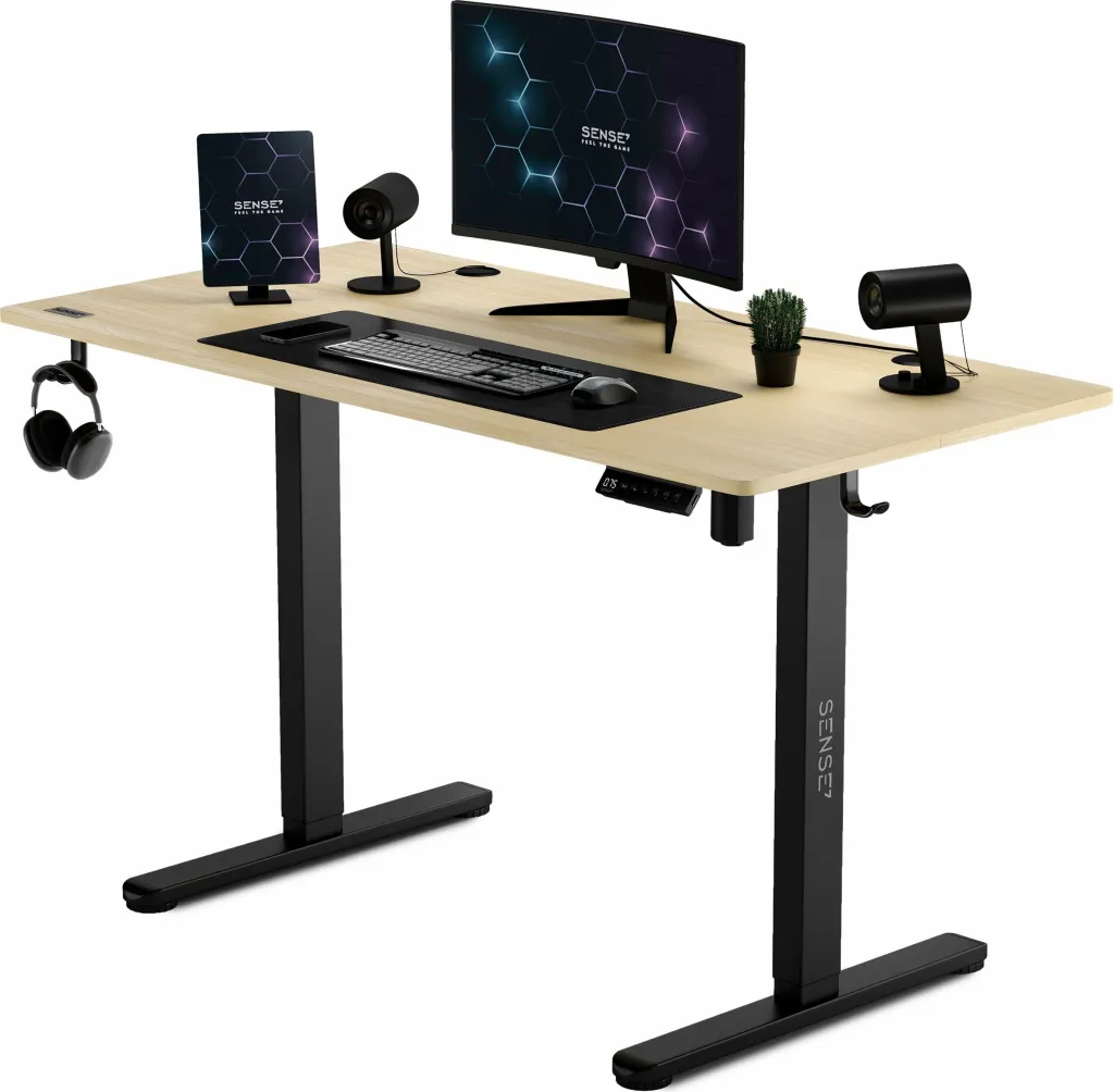 Tavolinë elektrike SENSE7 NOJO, rregullim lartësie 72-118 cm, 120x60 cm, memorie 3 pozicione, ngarkesë max 70 kg, E zezë/Pishë - 2
