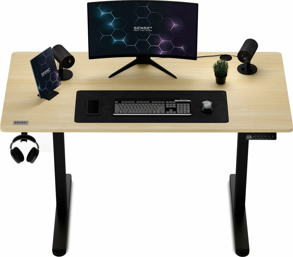 Tavolinë elektrike SENSE7 NOJO, rregullim lartësie 72-118 cm, 120x60 cm, memorie 3 pozicione, ngarkesë max 70 kg, E zezë/Pishë - 6