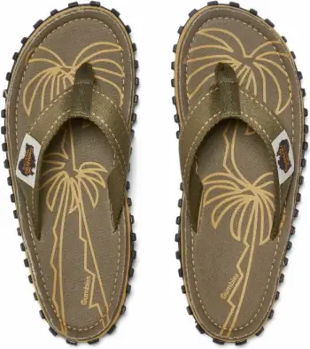 Flip-flopa për meshkuj Gumbies Islander Palm Leaf Khaki [Madhësia: 41]