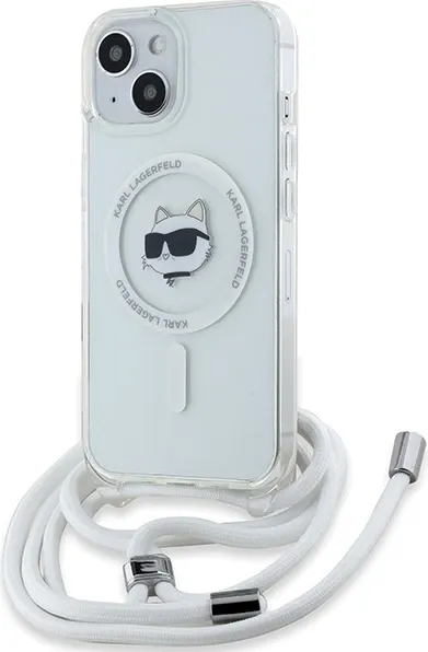 Mbështjellës Karl Lagerfeld IML Choupette Head & Cord MagSafe për iPhone 15/14/13, Transparent - 1