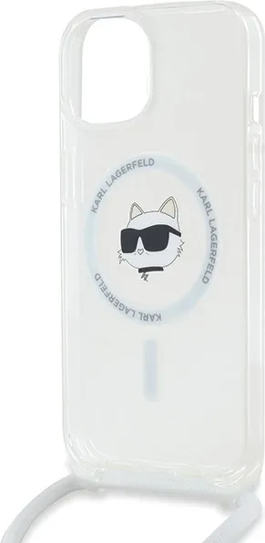 Mbështjellës Karl Lagerfeld IML Choupette Head & Cord MagSafe për iPhone 15/14/13, Transparent - 5
