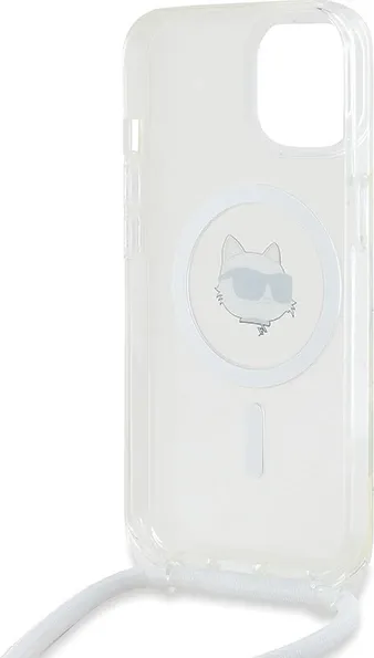 Mbështjellës Karl Lagerfeld IML Choupette Head & Cord MagSafe për iPhone 15/14/13, Transparent - 6