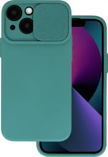 Mbështjellës silikoni ONASI për Samsung Galaxy A14, mbrojtje kamere (Lens Cover), gjelbër