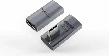 Adapter USB-C MicroConnect Premium USB4 Gen 3x2 USB4-CCFAS-240W 40Gbps 240W me kënd 90°, i zi
