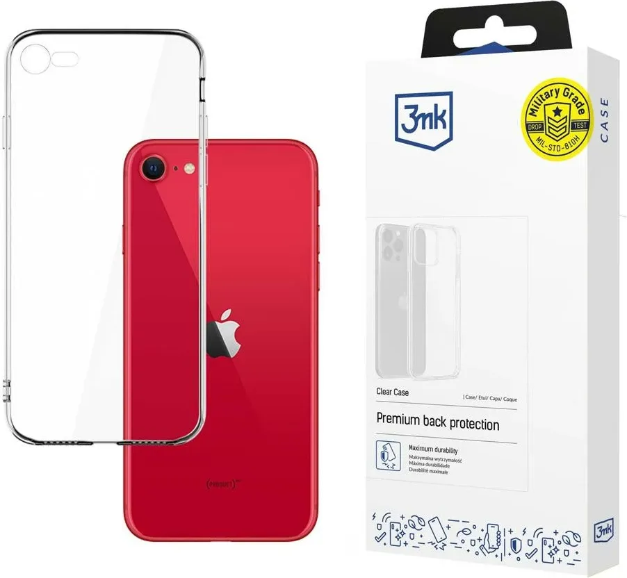 Mbështjellës 3mk Clear Case për iPhone SE 2020/SE 2022/iPhone 7/iPhone 8, Transparent - 1