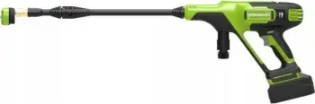 Pastrues me presion me bateri Greenworks G24PW 24V, 24 bar, 180 l/h, grykë 5-në-1, pa bateri dhe karikues, jeshile