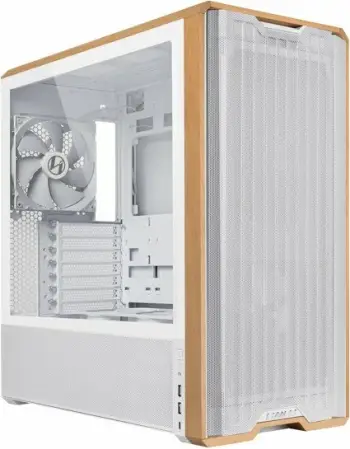 Kasë Lian Li LANCOOL 217 LAN217W midi tower ATX/e-ATX me xham të kalitur dhe panel mesh, e bardhë