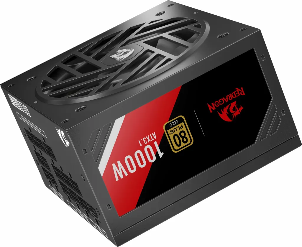 Furnizues rryme Redragon Master GC-MS03 1000W ATX 3.1, 80 Plus Gold, modular i plotë, PCIe 5.0 12VHPWR, i zi - 1