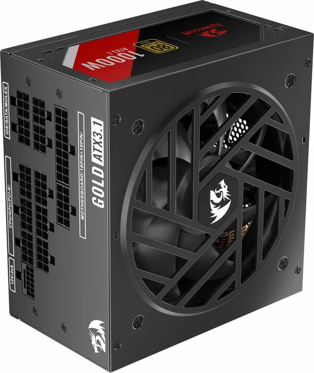 Furnizues rryme Redragon Master GC-MS03 1000W ATX 3.1, 80 Plus Gold, modular i plotë, PCIe 5.0 12VHPWR, i zi - 5