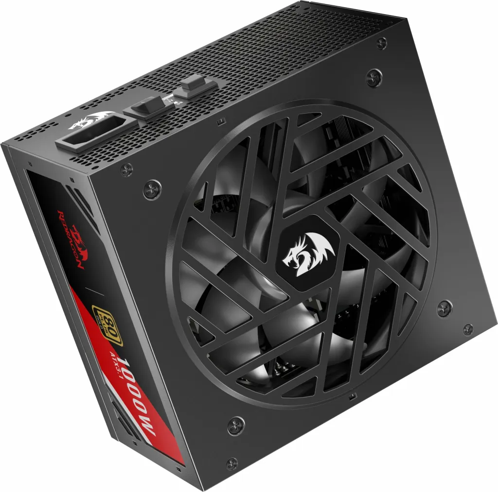 Furnizues rryme Redragon Master GC-MS03 1000W ATX 3.1, 80 Plus Gold, modular i plotë, PCIe 5.0 12VHPWR, i zi - 8