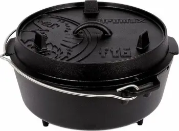 Tenxhere gize Petromax Dutch Oven FT6 5.5 L me këmbë, e zezë