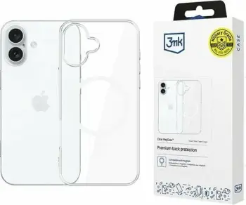 Mbështjellës 3MK Clear MagCase për Apple iPhone 16, transparent