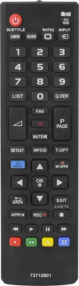 Pilot për TV Lamex AKB73715601 (LXP1502), kompatibil me LG LN570/LN575, i zi