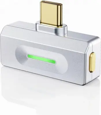 Transmetues Bluetooth USB-C FiiO AiR LINK Hi-Res, argjend, set me adapter USB-A në USB-C