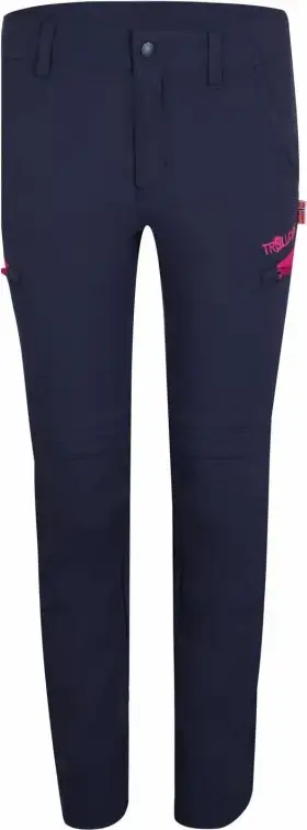 Pantallona zip-off për fëmijë Trollkids, navy/magenta [Madhësia: 164]