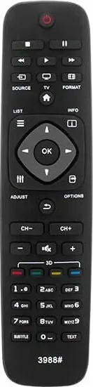 Pilot universal Blow 3988 për TV Philips/VCR/DVR, 8 m, 2xAAA, i zi, blister - 3