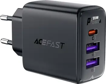 Karikues muri Acefast A57, 35W, 3 porta (2x USB-A + USB-C), GaN, i zi