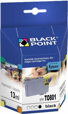 Kartrixh boje Black Point BPE T0801 / C13T08014010 13 ml, e zezë - 1