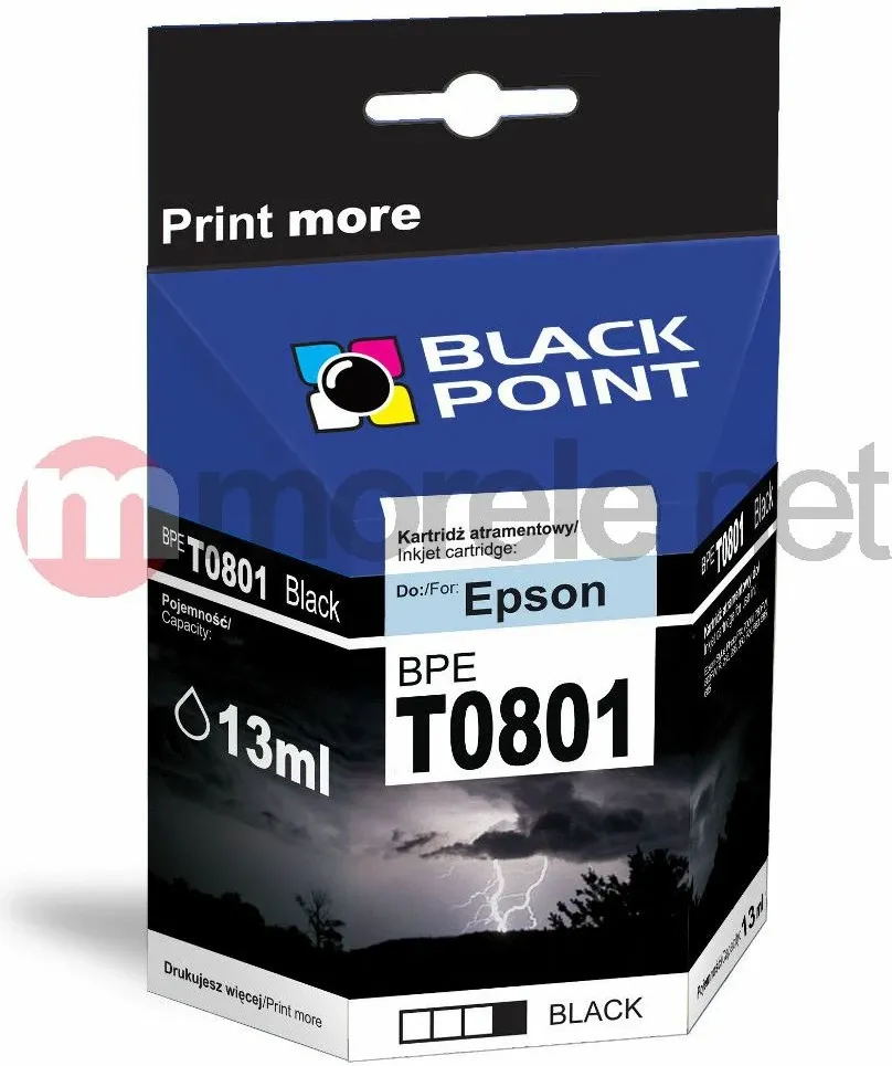 Kartrixh boje Black Point BPE T0801 / C13T08014010 13 ml, e zezë - 3