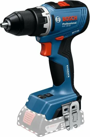 Shpuese-vidhosëse pa kabllo Bosch GSR 18V-65 (06019N3200) 18V 63 Nm 2 shpejtësi çak 13 mm, blu, pa bateri e pa karikues, pa valixhe