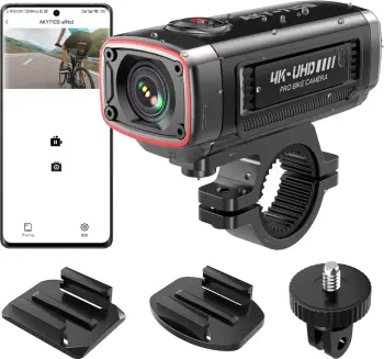 Kamerë sportive AKEEYO AKY-710S 4K, Wi‑Fi, USB‑C, IP66, set montimi, e zezë