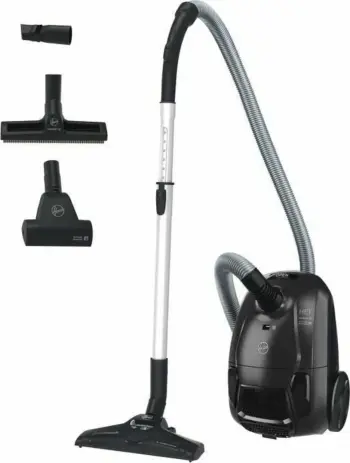 Fshesë me qese Hoover HE120PET 011, 700 W, 2.5 L, filtër EPA, teknologji ciklonike, e zezë/gri