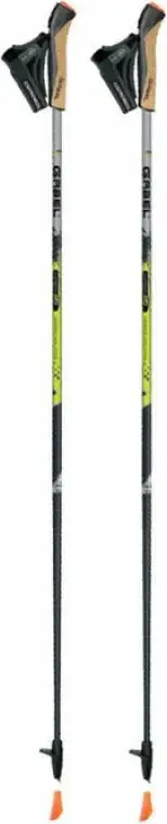 Bastonet për Ecje Nordike Gabel X-5, të Zeza me të Verdha [Madhësia: 130 cm]