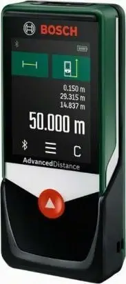 Matës distance me laser Bosch AdvancedDistance 50C 50 m, Bluetooth, ekran me prekje, gjelbër/zi
