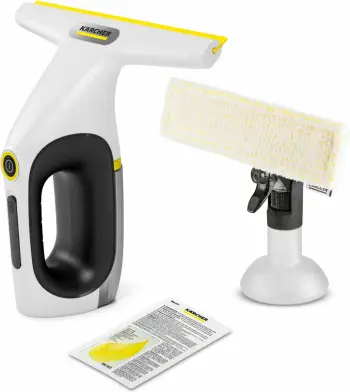 Pastrues dritaresh Karcher WV 2 Universal Care 28 cm, rezervuar 120 ml, bateri 35 min, 1.633-671.0, i bardhë, set me shishe spreji + jastëk mikrofiber