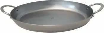 Tigan oval De Buyer Mineral B 36 cm, inox, anti-ngjitës, argjend, 1 copë