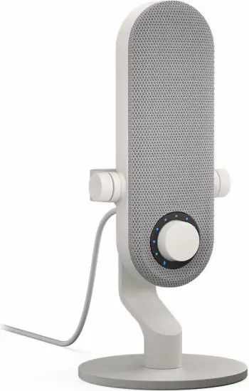 Mikrofon USB Krux Pin KRXC019, kardioid, dalje 3.5mm për monitorim, USB-C me adaptor USB-A, i bardhë