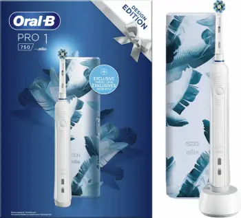 Furçë dhëmbësh elektrike Oral-B Pro 1 750 CrossAction, white, set me 1 kokë + kuti udhëtimi