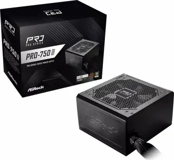 Furnizues rryme ASRock Pro Bronze PRO-750B 750W 80 Plus Bronze ATX 3.1, e zezë