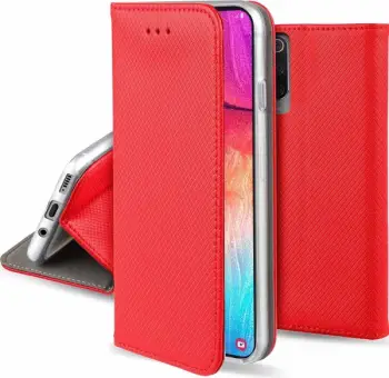 Mbështjellës flip magnetik HAVANA 23822 për Samsung Galaxy S25 FE, me stand dhe xhep karte, i kuq