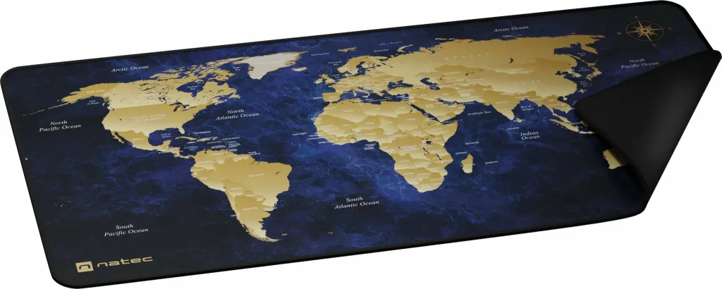 Mauspad Natec World Deep Blue NPO-2243 800x400mm 2.5mm, blu e thellë - 1