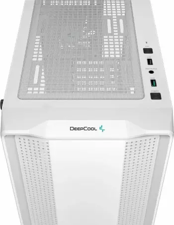 Kasë Deepcool CC560 V2 Midi Tower ATX me xham të temperuar, 4 ventilatorë LED, R-CC560-BKGAA4-G-2, e bardhë