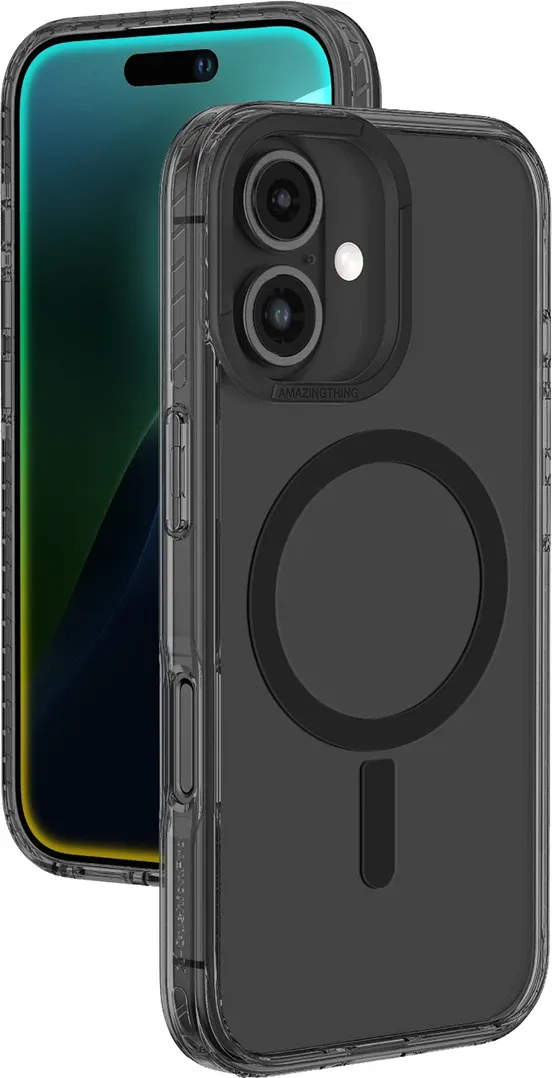 Mbështjellës AmazingThing Titan Pro Mag me unazë magnetike për iPhone 16, zi - 1