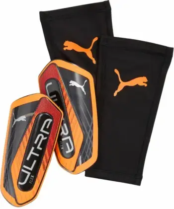 Mbrojtëse këmbësh futbolli Puma Ultra Flex Sleeve Heat Fire 30987 05, portokalli/zeza [Madhësia: M]